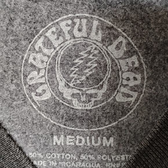 Grateful Dead Graphic "Forever Grateful" Sweatshirt Size Medium Gray Crewneck - Picture 4 of 6